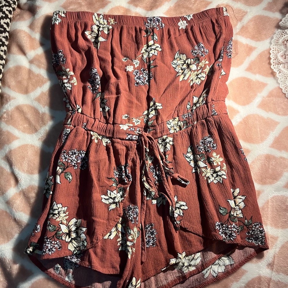 romper shorts comfy floral